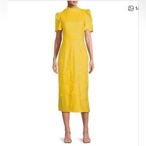 ANTONIO MELANI Vibrant Yellow Midi Dress